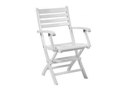 York Sessel, mit Armlehne, Mahagoni weiss