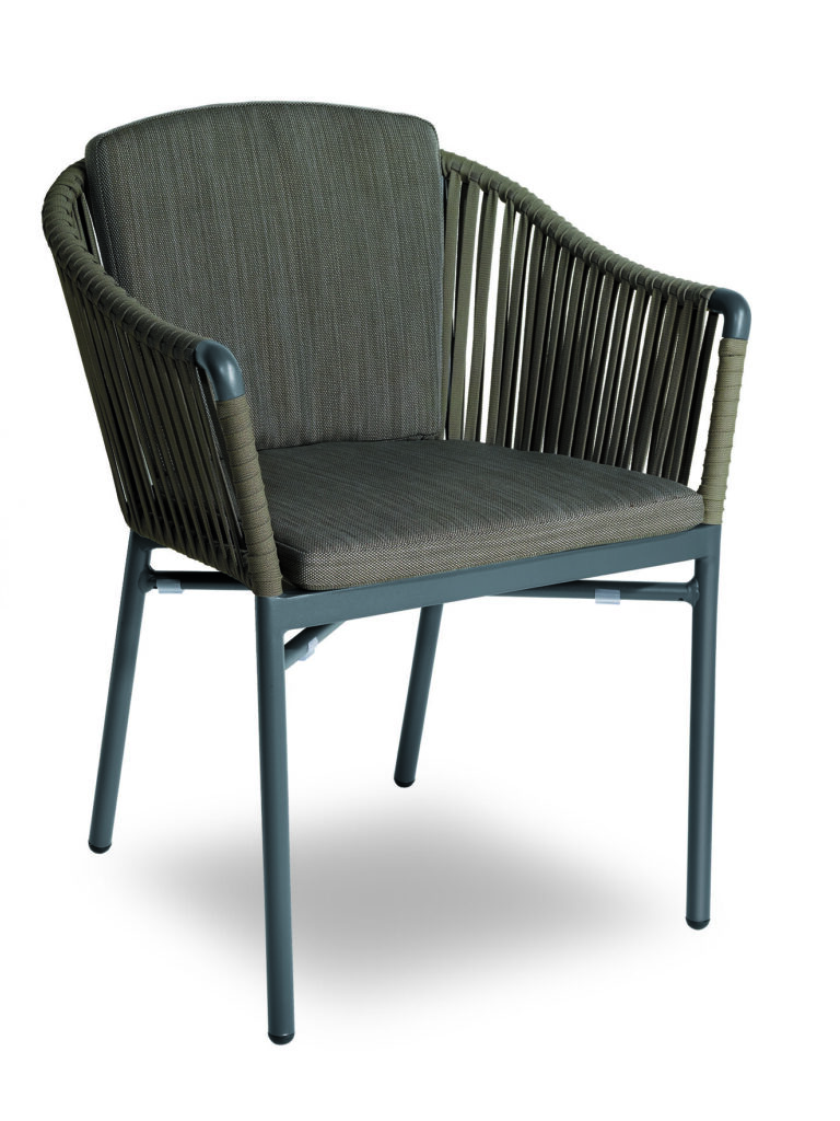 Evita Sessel, mit Armlehne, anthrazit/taupe