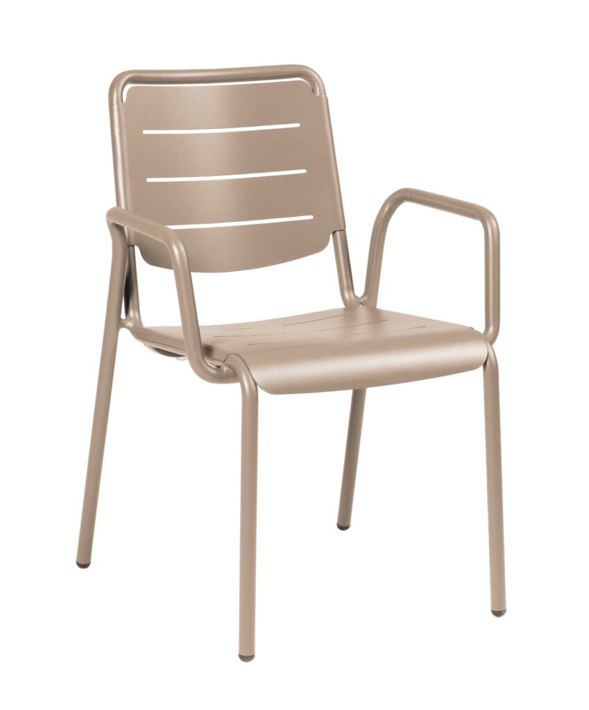 Bora Sessel, mit Armlehne, Aluminium, diverse Farben