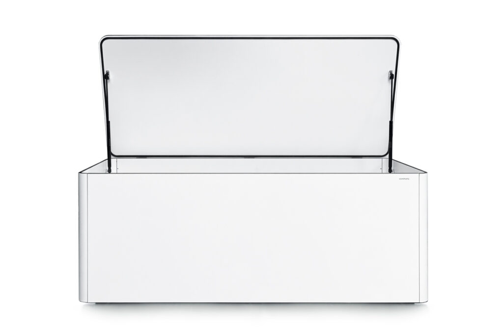 Ronda Kissenbox, weiss, taube & anthrazit