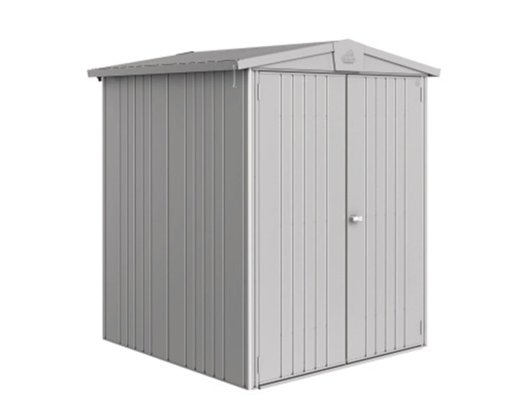 Biohort Gerätehaus Europa 2 Doppeltüre silber-metallic