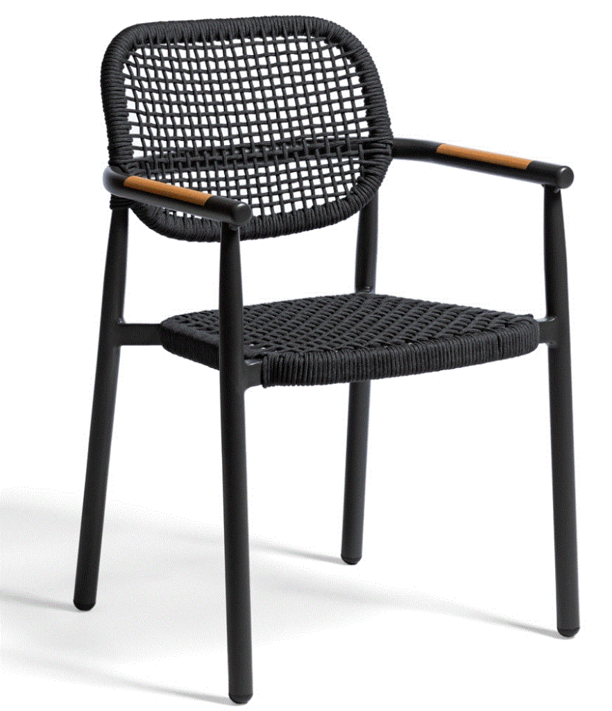 Cloe 730 Sessel mit Armlehne, Aluminium/Rope, diverse Farben