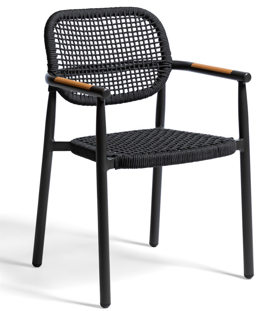 Cloe 730 Sessel mit Armlehne, Aluminium/Rope, diverse Farben