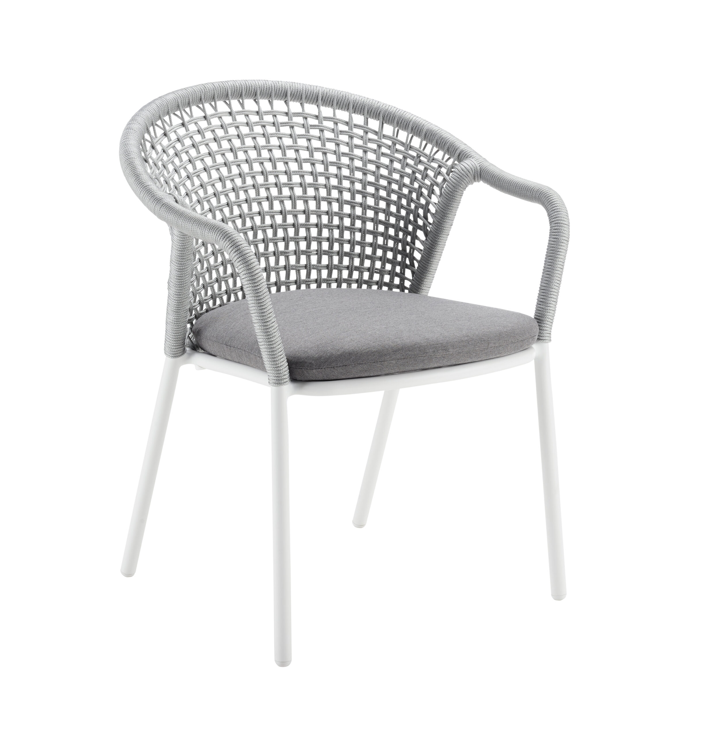 Jooy Sessel, mit Armlehne, white/grey, inkl. Kissen