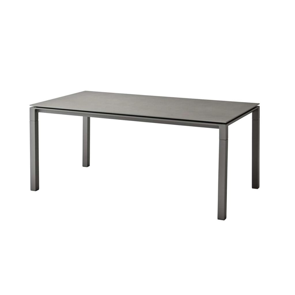 Pure Tisch 150x90cm, Alu, Keramik