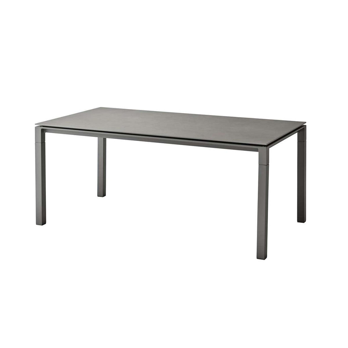 Pure Tisch 150x90cm, Alu, Keramik