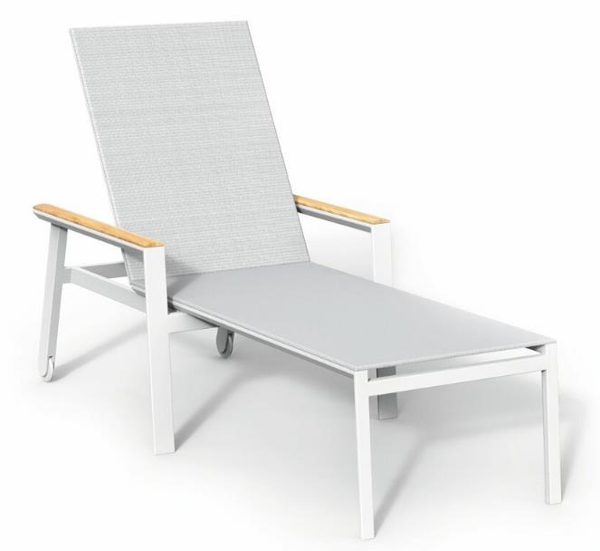 SPA Liege mit Rollen, white, Aluminium/Softex